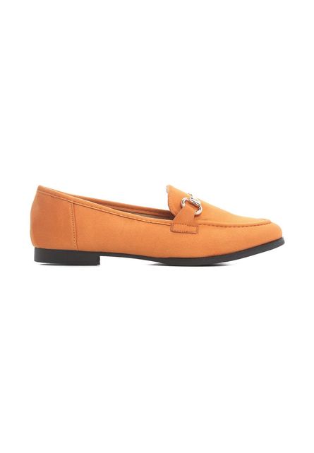 Mocasini online frumosi de dama Feel Camel cu toc scurt fara siret