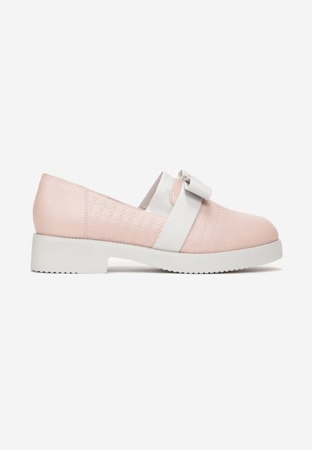 Pantofi de vara office frumosi Lust Roz cu alb pentru tinute lejere casual