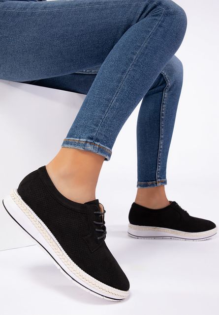 Pantofi negri casual Valorie de oras sau birou ideali pentru jeansi sau chino