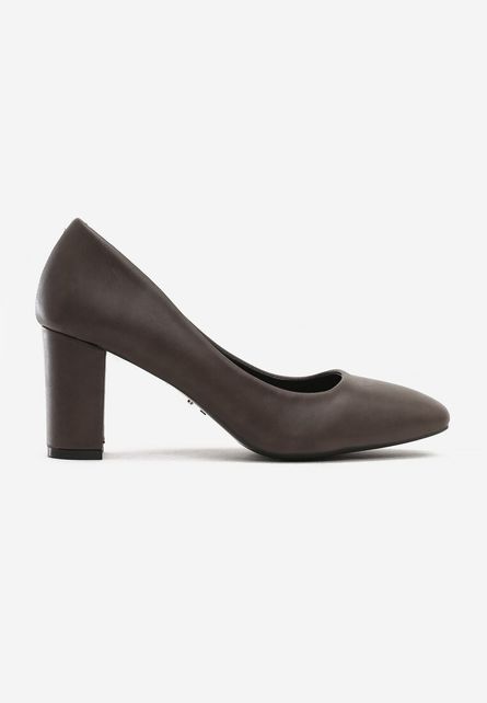 Pantofi de ocazie eleganti cu toc mediu gros Darmo trendy Gri de dama