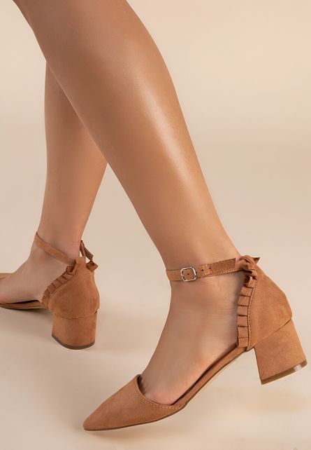 Pantofi cu toc Metony Camel de dama online