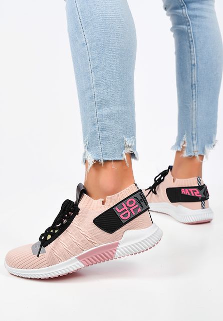 Pantofi de dama casual sport Lancas Roz ideali pentru tinute cu blugi jeansi