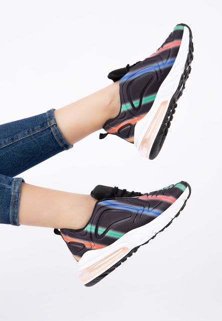 Sneakers online clasici sport de fete Haysa Multicolori de toamna cu sireturi