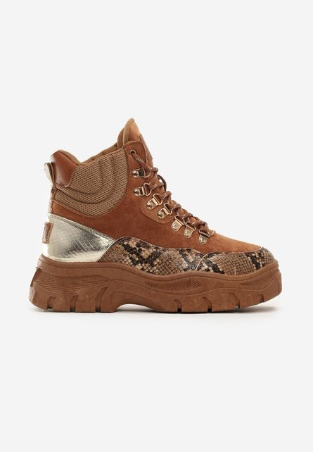 Sneakers High-Top Coriada Camel de dama online