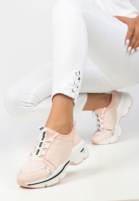 Sneakers fashion de oras subtiri de dama Mulberry Roz pentru zile de vara