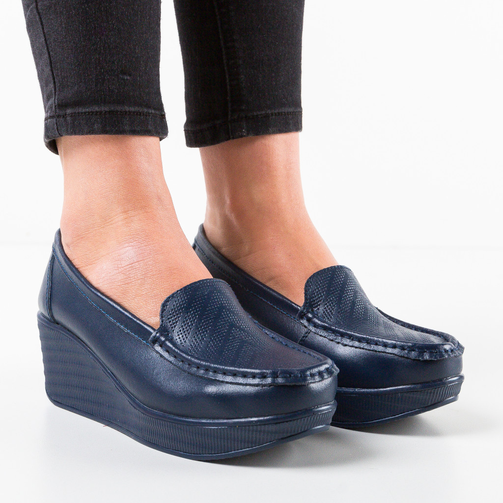 Pantofi dama bleumarin casual Ely online