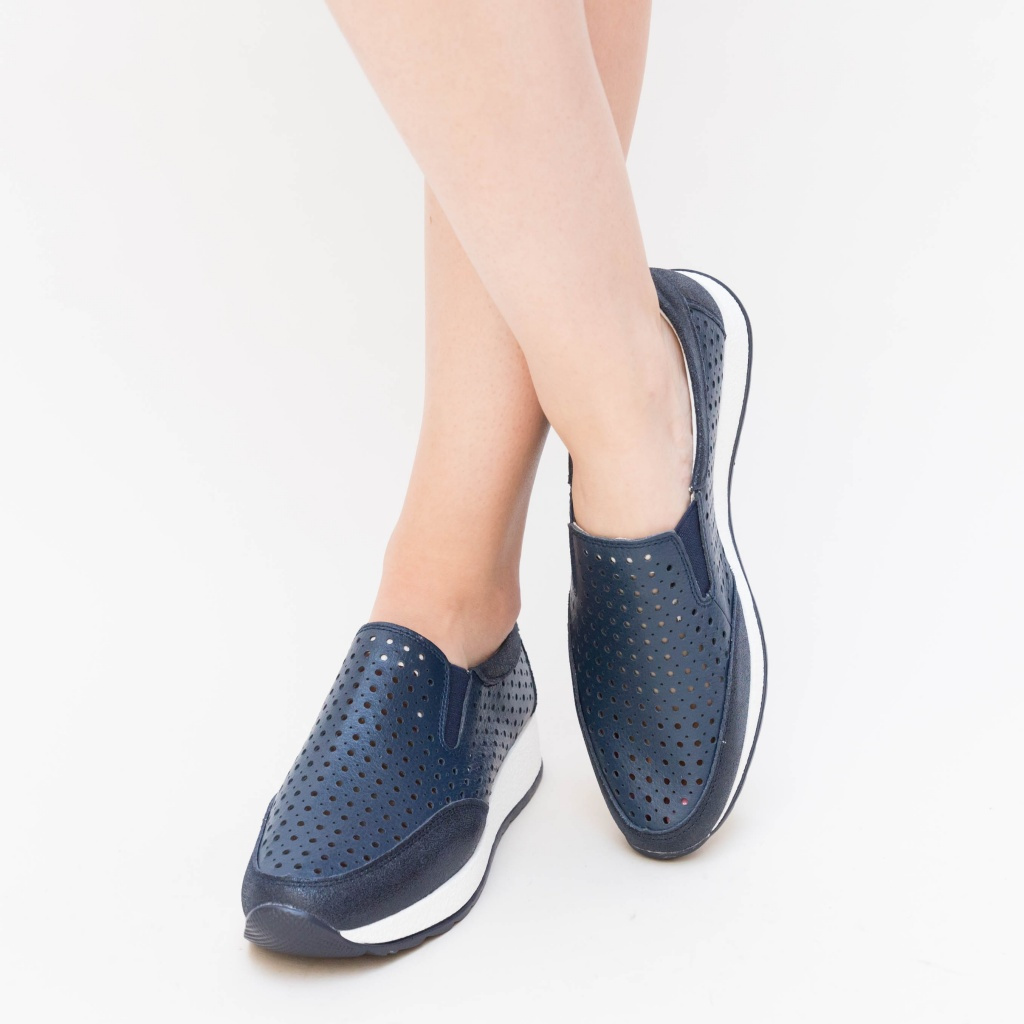 Pantofi dama bleumarin casual Olda online