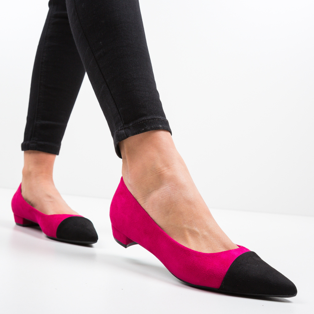 Pantofi dama fucsia cu toc Cohe online