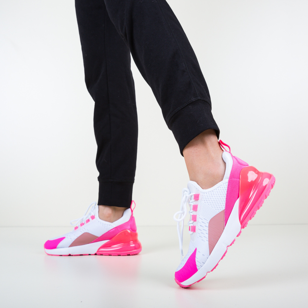 Pantofi de alergat fucsia sport comozi din material textil Maxim